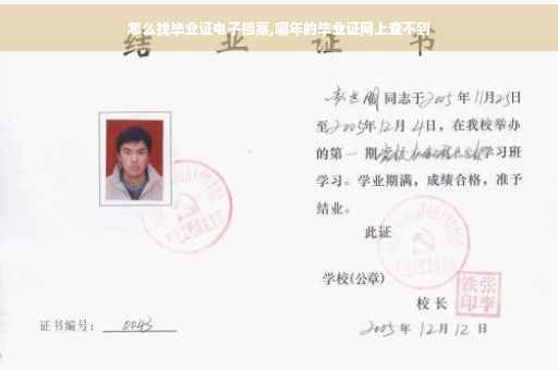 怎么找毕业证电子档案,哪年的毕业证网上查不到
