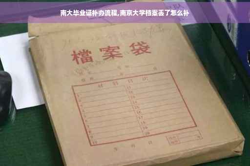 南大毕业证补办流程,南京大学档案丢了怎么补