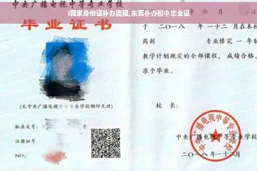 i莞家身份证补办流程,东莞补办初中毕业证