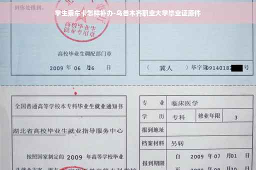 学生乘车卡怎样补办-乌鲁木齐职业大学毕业证原件