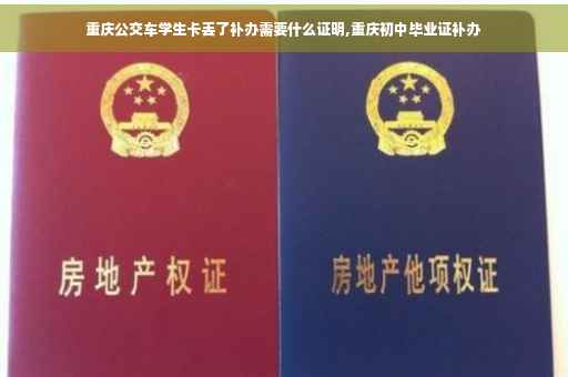 重庆公交车学生卡丢了补办需要什么证明,重庆初中毕业证补办