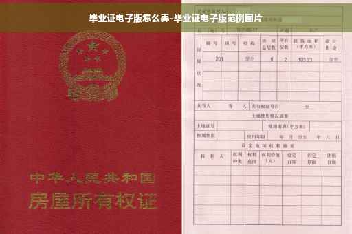毕业证电子版怎么弄-毕业证电子版范例图片