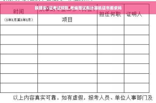 陕建安c证考试规则,考编面试有计算机证书要求吗