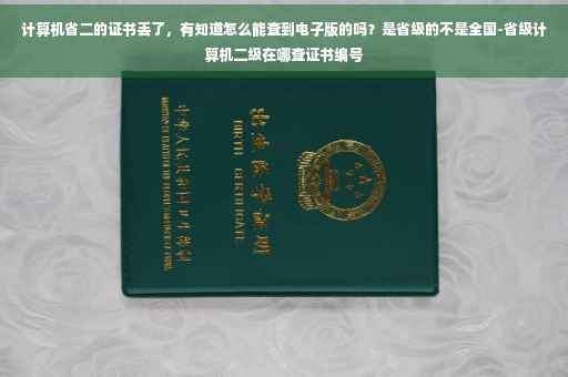 计算机省二的证书丢了，有知道怎么能查到电子版的吗？是省级的不是全国-省级计算机二级在哪查证书编号