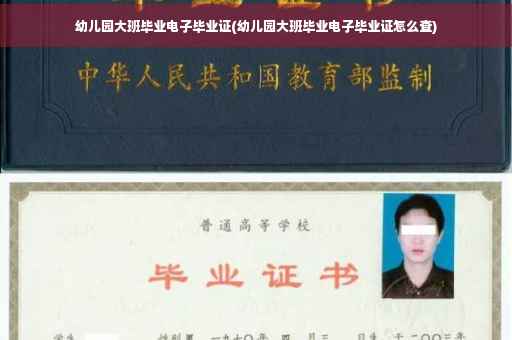 幼儿园大班毕业电子毕业证(幼儿园大班毕业电子毕业证怎么查)
