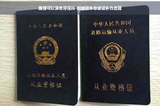 医保可以异地停保吗-郯城初中毕业证补办流程