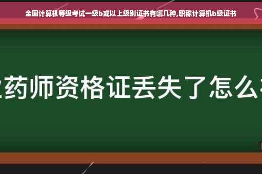 全国计算机等级考试一级b或以上级别证书有哪几种,职称计算机b级证书