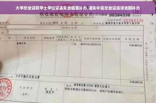 大学毕业证和学士学位证丢失去哪里补办,遗失中技毕业证应该去那补办