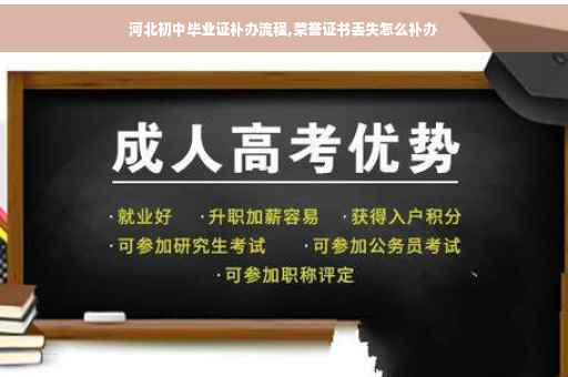 河北初中毕业证补办流程,荣誉证书丢失怎么补办