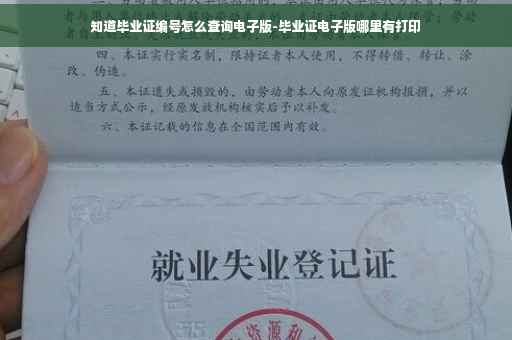 知道毕业证编号怎么查询电子版-毕业证电子版哪里有打印