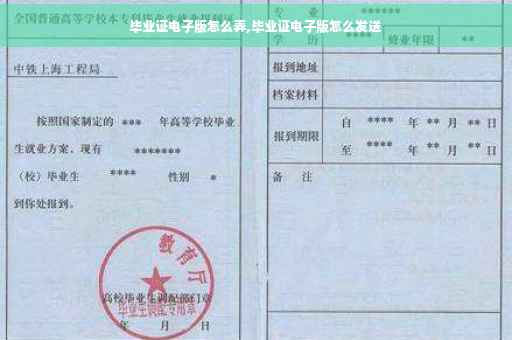 毕业证电子版怎么弄,毕业证电子版怎么发送