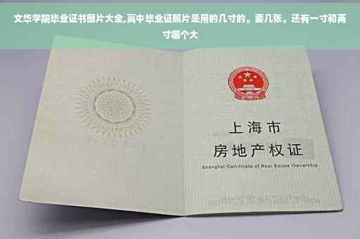 文华学院毕业证书图片大全,高中毕业证照片是用的几寸的。要几张。还有一寸和两寸哪个大