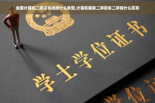 全国计算机二级证书选择什么类型,计算机国家二级和省二级有什么区别