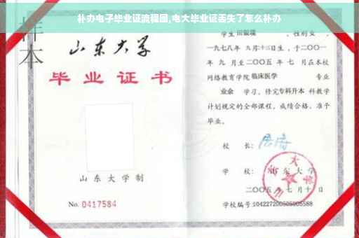 补办电子毕业证流程图,电大毕业证丢失了怎么补办