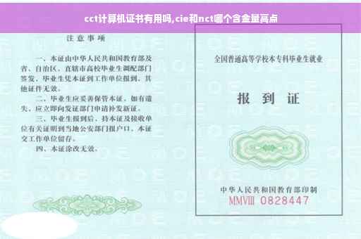 cct计算机证书有用吗,cie和nct哪个含金量高点