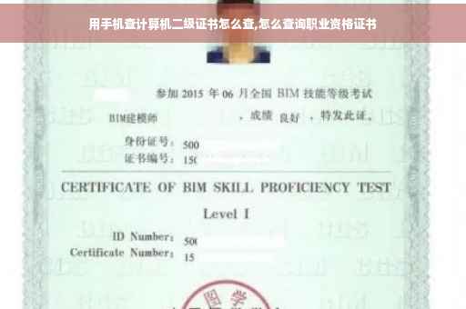 用手机查计算机二级证书怎么查,怎么查询职业资格证书