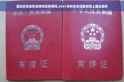 湖北省就业创业培训证有用吗,2003年的毕业证能在网上查出来吗