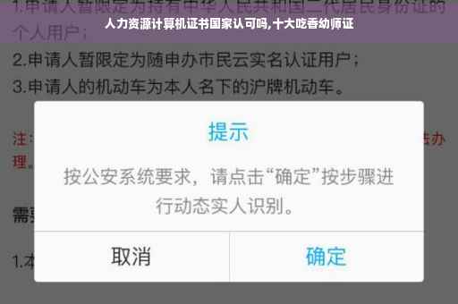 人力资源计算机证书国家认可吗,十大吃香幼师证