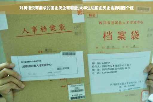 对英语没有要求的国企央企有哪些,大学生进国企央企需要哪四个证