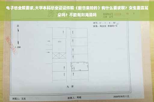 电子毕业照要求,大学本科毕业证证件照（新华来拍的）有什么要求啊？女生要露耳朵吗？不能有刘海是吗