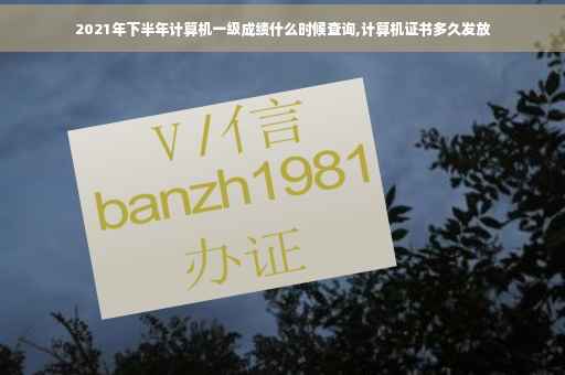 2021年下半年计算机一级成绩什么时候查询,计算机证书多久发放