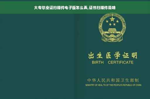大专毕业证扫描件电子版怎么弄,证书扫描件是啥