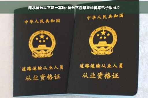 湖北黄石大学是一本吗-黄石学院毕业证样本电子版图片