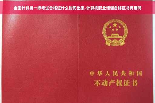全国计算机一级考试合格证什么时间出来-计算机职业培训合格证书有用吗