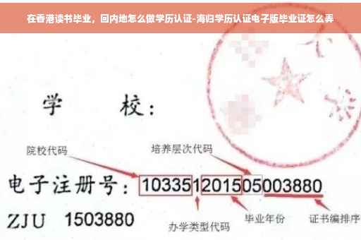 在香港读书毕业，回内地怎么做学历认证-海归学历认证电子版毕业证怎么弄