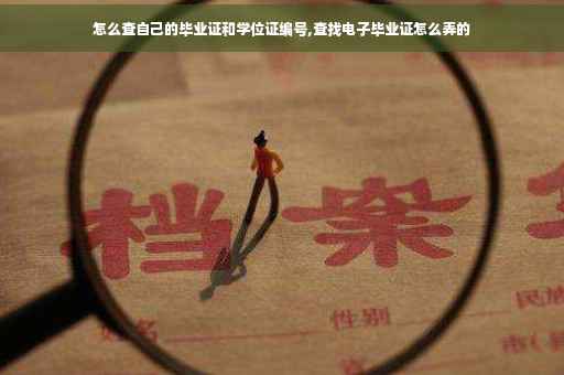怎么查自己的毕业证和学位证编号,查找电子毕业证怎么弄的