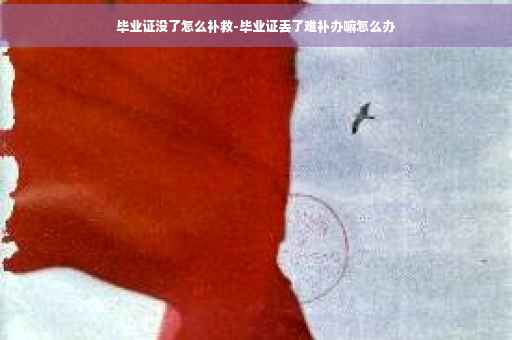 毕业证没了怎么补救-毕业证丢了难补办嘛怎么办