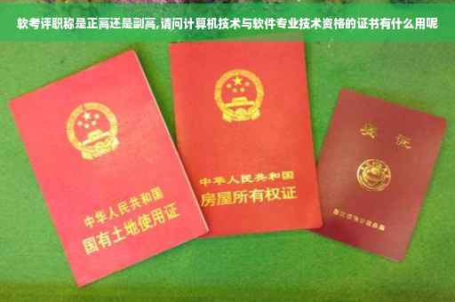 软考评职称是正高还是副高,请问计算机技术与软件专业技术资格的证书有什么用呢