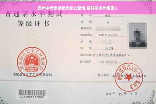 邳州中考志愿状态怎么查询,戴羽彤徐州哪里人