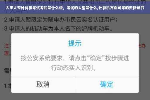大学大专计算机考试考的是什么证，考试的大纲是什么,计算机方面可考的资格证书