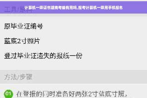 计算机一级证书湖南考编有用吗,报考计算机一级用手机报名