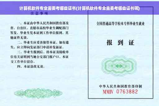 计算机软件专业需要考哪些证书(计算机软件专业需要考哪些证书呢)