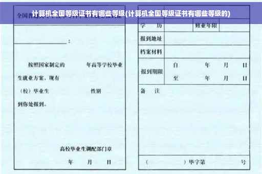 计算机全国等级证书有哪些等级(计算机全国等级证书有哪些等级的) 计算机全国等级证书有哪些等级(计算机全国等级证书有哪些等级的)