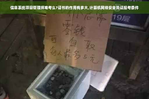 信息系统项目管理师难考么?证书的作用有多大,计算机网络安全员证报考条件