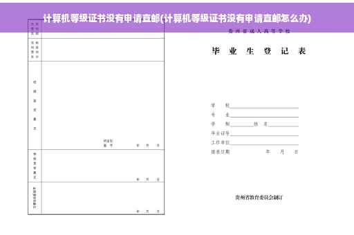 计算机等级证书没有申请直邮(计算机等级证书没有申请直邮怎么办)