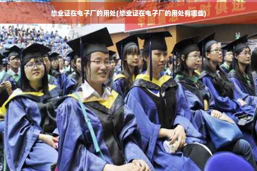 毕业证在电子厂的用处(毕业证在电子厂的用处有哪些)