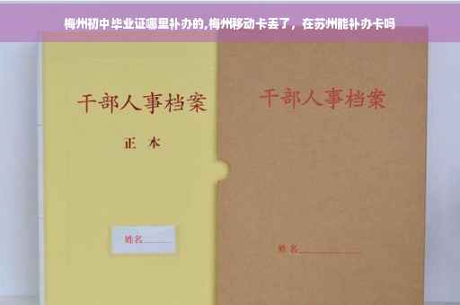 梅州初中毕业证哪里补办的,梅州移动卡丢了，在苏州能补办卡吗