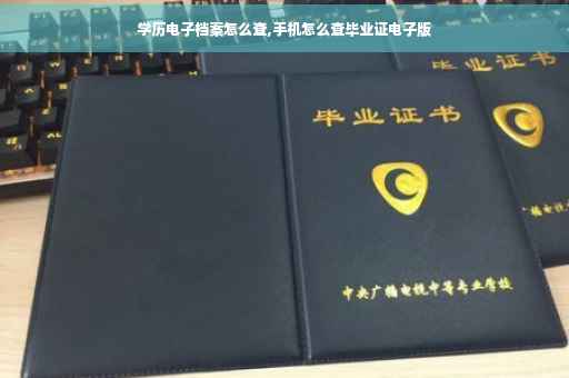 学历电子档案怎么查,手机怎么查毕业证电子版