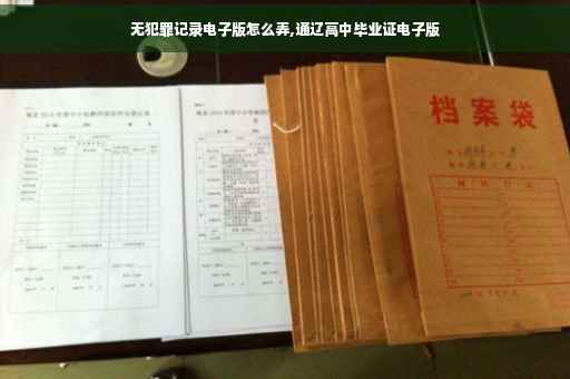 无犯罪记录电子版怎么弄,通辽高中毕业证电子版