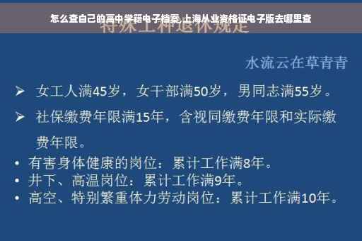 怎么查自己的高中学籍电子档案,上海从业资格证电子版去哪里查