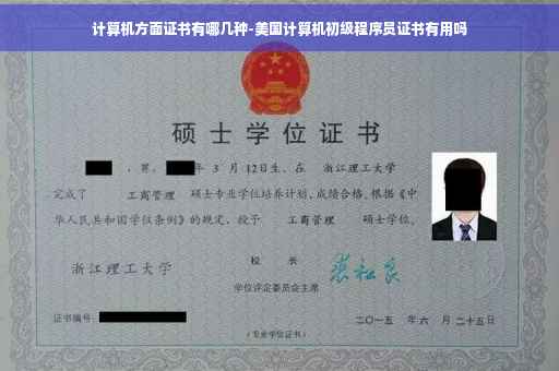 计算机方面证书有哪几种-美国计算机初级程序员证书有用吗