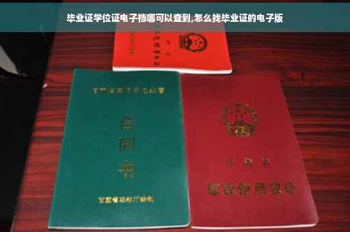 毕业证学位证电子档哪可以查到,怎么找毕业证的电子版