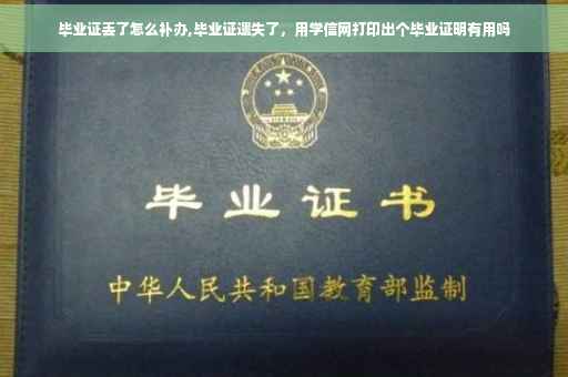 毕业证丢了怎么补办,毕业证遗失了，用学信网打印出个毕业证明有用吗
