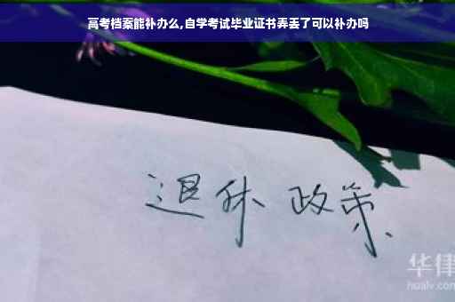 高考档案能补办么,自学考试毕业证书弄丢了可以补办吗