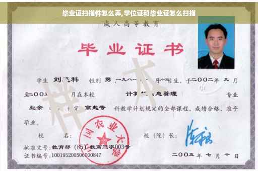 毕业证扫描件怎么弄,学位证和毕业证怎么扫描