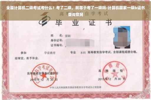 全国计算机二级考试考什么？考了二级，就等于考了一级吗-计算机国家一级b证书查询官网